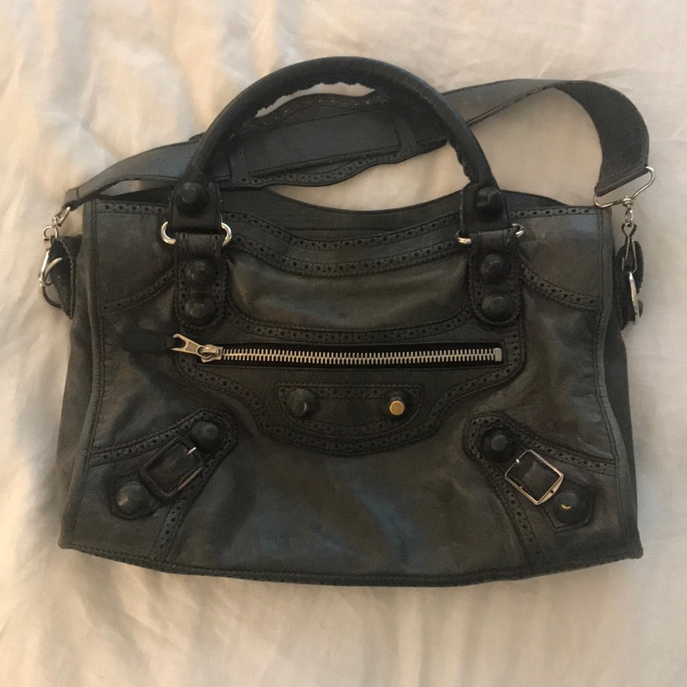 Grey Balenciaga Purse